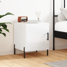 Glossy white engineered wood bedside table 40x40x50 cm by vidaXL, Nightstands - Ref: Foro24-827584, Price: 34,99 €, Discount: %