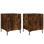 Bedside tables 2 units smoked oak engineered wood 40x40x50 cm by vidaXL, Nightstands - Ref: Foro24-827575, Price: 50,41 €, Di...