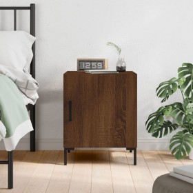 Oak brown engineered wood bedside table 40x40x50 cm by vidaXL, Nightstands - Ref: Foro24-827578, Price: 32,99 €, Discount: %