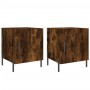 Nightstands 2 pcs engineered wood smoked oak 40x40x50 cm by vidaXL, Nightstands - Ref: Foro24-827591, Price: 54,55 €, Discoun...