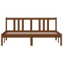 Estructura de cama madera maciza King marrón miel 150x200 cm de vidaXL, Camas y somieres - Ref: Foro24-814892, Precio: 146,54...