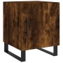 Smoked oak engineered wood bedside table 40x40x50 cm by vidaXL, Nightstands - Ref: Foro24-827622, Price: 35,97 €, Discount: %