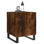 Smoked oak engineered wood bedside table 40x40x50 cm by vidaXL, Nightstands - Ref: Foro24-827622, Price: 35,97 €, Discount: %