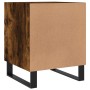 Smoked oak engineered wood bedside table 40x40x50 cm by vidaXL, Nightstands - Ref: Foro24-827622, Price: 35,97 €, Discount: %