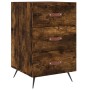 Engineered wood smoked oak bedside table 40x40x66 cm by vidaXL, Nightstands - Ref: Foro24-827633, Price: 47,66 €, Discount: %