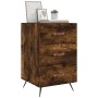 Engineered wood smoked oak bedside table 40x40x66 cm by vidaXL, Nightstands - Ref: Foro24-827633, Price: 47,66 €, Discount: %