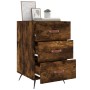 Engineered wood smoked oak bedside table 40x40x66 cm by vidaXL, Nightstands - Ref: Foro24-827633, Price: 47,66 €, Discount: %