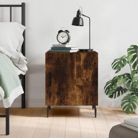 Engineered wood smoked oak bedside table 40x40x50 cm by vidaXL, Nightstands - Ref: Foro24-827606, Price: 30,99 €, Discount: %