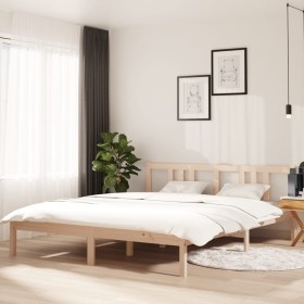 Solid wood bed frame 160x200 cm by vidaXL, Beds and slatted bases - Ref: Foro24-814894, Price: 75,99 €, Discount: %