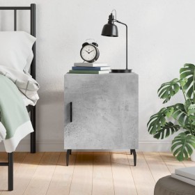 Engineered wood gray concrete bedside table 40x40x50 cm by vidaXL, Nightstands - Ref: Foro24-827604, Price: 30,63 €, Discount: %