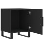 Mesita de noche madera de ingeniería negro 40x40x50 cm de vidaXL, Mesitas de noche - Ref: Foro24-827614, Precio: 46,55 €, Des...