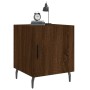 Engineered wood brown oak bedside table 40x40x50 cm by vidaXL, Nightstands - Ref: Foro24-827610, Price: 31,56 €, Discount: %