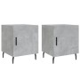 Nightstands 2 pcs concrete gray engineered wood 40x40x50 cm by vidaXL, Nightstands - Ref: Foro24-827605, Price: 52,99 €, Disc...