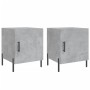 Bedside tables 2 units engineered wood gray concrete 40x40x50 cm by vidaXL, Nightstands - Ref: Foro24-827589, Price: 60,61 €,...