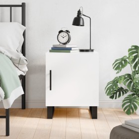 Glossy white engineered wood bedside table 40x40x50 cm by vidaXL, Nightstands - Ref: Foro24-827616, Price: 47,88 €, Discount: %