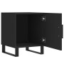 Mesitas de noche 2 uds madera de ingeniería negro 40x40x50 cm de vidaXL, Mesitas de noche - Ref: Foro24-827615, Precio: 81,08...