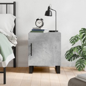 Concrete gray engineered wood bedside table 40x40x50 cm by vidaXL, Nightstands - Ref: Foro24-827620, Price: 43,78 €, Discount: %