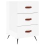 Glossy white engineered wood bedside table 40x40x66 cm by vidaXL, Nightstands - Ref: Foro24-827630, Price: 62,88 €, Discount: %