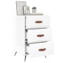 Glossy white engineered wood bedside table 40x40x66 cm by vidaXL, Nightstands - Ref: Foro24-827630, Price: 62,88 €, Discount: %