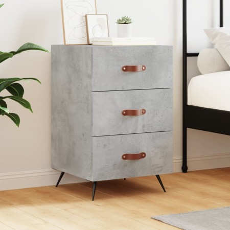 Concrete gray engineered wood bedside table 40x40x66 cm by vidaXL, Nightstands - Ref: Foro24-827632, Price: 59,62 €, Discount: %