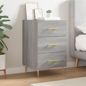 Bedside table made of gray Sonoma engineered wood, 40x40x66 cm. by vidaXL, Nightstands - Ref: Foro24-827650, Price: 43,99 €, ...