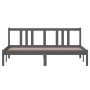 Estructura de cama de madera maciza gris 160x200 cm de vidaXL, Camas y somieres - Ref: Foro24-814896, Precio: 129,60 €, Descu...