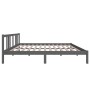 Estructura de cama de madera maciza gris 160x200 cm de vidaXL, Camas y somieres - Ref: Foro24-814896, Precio: 129,60 €, Descu...