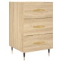 Mesita de noche madera de ingeniería roble Sonoma 40x40x66 cm de vidaXL, Mesitas de noche - Ref: Foro24-827639, Precio: 57,52...