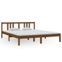 Estructura de cama madera maciza marrón miel 160x200 cm de vidaXL, Camas y somieres - Ref: Foro24-814897, Precio: 127,50 €, D...