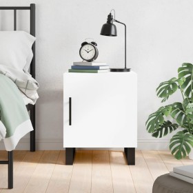 Engineered wood white bedside table 40x40x50 cm by vidaXL, Nightstands - Ref: Foro24-827612, Price: 33,99 €, Discount: %