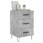 Concrete gray engineered wood bedside table 40x40x66 cm by vidaXL, Nightstands - Ref: Foro24-827656, Price: 58,30 €, Discount: %