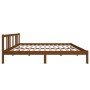 Estructura de cama madera maciza marrón miel 160x200 cm de vidaXL, Camas y somieres - Ref: Foro24-814897, Precio: 127,50 €, D...