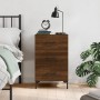 Engineered wood brown oak bedside table 40x40x66 cm by vidaXL, Nightstands - Ref: Foro24-827667, Price: 64,46 €, Discount: %