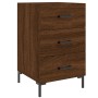 Engineered wood brown oak bedside table 40x40x66 cm by vidaXL, Nightstands - Ref: Foro24-827667, Price: 64,46 €, Discount: %