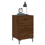 Engineered wood brown oak bedside table 40x40x66 cm by vidaXL, Nightstands - Ref: Foro24-827667, Price: 64,46 €, Discount: %