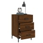 Engineered wood brown oak bedside table 40x40x66 cm by vidaXL, Nightstands - Ref: Foro24-827667, Price: 64,46 €, Discount: %