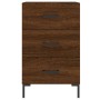 Engineered wood brown oak bedside table 40x40x66 cm by vidaXL, Nightstands - Ref: Foro24-827667, Price: 64,46 €, Discount: %