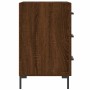 Engineered wood brown oak bedside table 40x40x66 cm by vidaXL, Nightstands - Ref: Foro24-827667, Price: 64,46 €, Discount: %