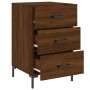 Engineered wood brown oak bedside table 40x40x66 cm by vidaXL, Nightstands - Ref: Foro24-827667, Price: 64,46 €, Discount: %