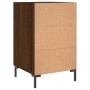 Engineered wood brown oak bedside table 40x40x66 cm by vidaXL, Nightstands - Ref: Foro24-827667, Price: 64,46 €, Discount: %