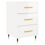 Engineered wood bedside table in glossy white, 40x40x66 cm. by vidaXL, Nightstands - Ref: Foro24-827638, Price: 86,53 €, Disc...