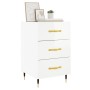 Engineered wood bedside table in glossy white, 40x40x66 cm. by vidaXL, Nightstands - Ref: Foro24-827638, Price: 86,53 €, Disc...