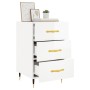 Engineered wood bedside table in glossy white, 40x40x66 cm. by vidaXL, Nightstands - Ref: Foro24-827638, Price: 86,53 €, Disc...