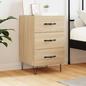 Sonoma oak engineered wood bedside table 40x40x66 cm by vidaXL, Nightstands - Ref: Foro24-827655, Price: 69,21 €, Discount: %