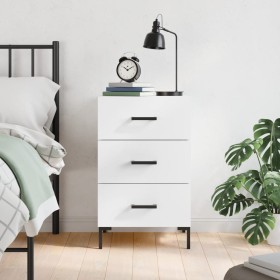 Glossy white engineered wood bedside table 40x40x66 cm by vidaXL, Nightstands - Ref: Foro24-827662, Price: 69,99 €, Discount: %