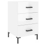 Glossy white engineered wood bedside table 40x40x66 cm by vidaXL, Nightstands - Ref: Foro24-827662, Price: 70,46 €, Discount: %