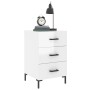 Glossy white engineered wood bedside table 40x40x66 cm by vidaXL, Nightstands - Ref: Foro24-827662, Price: 70,46 €, Discount: %