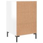 Glossy white engineered wood bedside table 40x40x66 cm by vidaXL, Nightstands - Ref: Foro24-827662, Price: 70,46 €, Discount: %