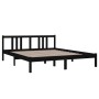 Black solid wood bed frame 160x200 cm by vidaXL, Beds and slatted bases - Ref: Foro24-814898, Price: 133,83 €, Discount: %