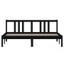 Black solid wood bed frame 160x200 cm by vidaXL, Beds and slatted bases - Ref: Foro24-814898, Price: 133,83 €, Discount: %